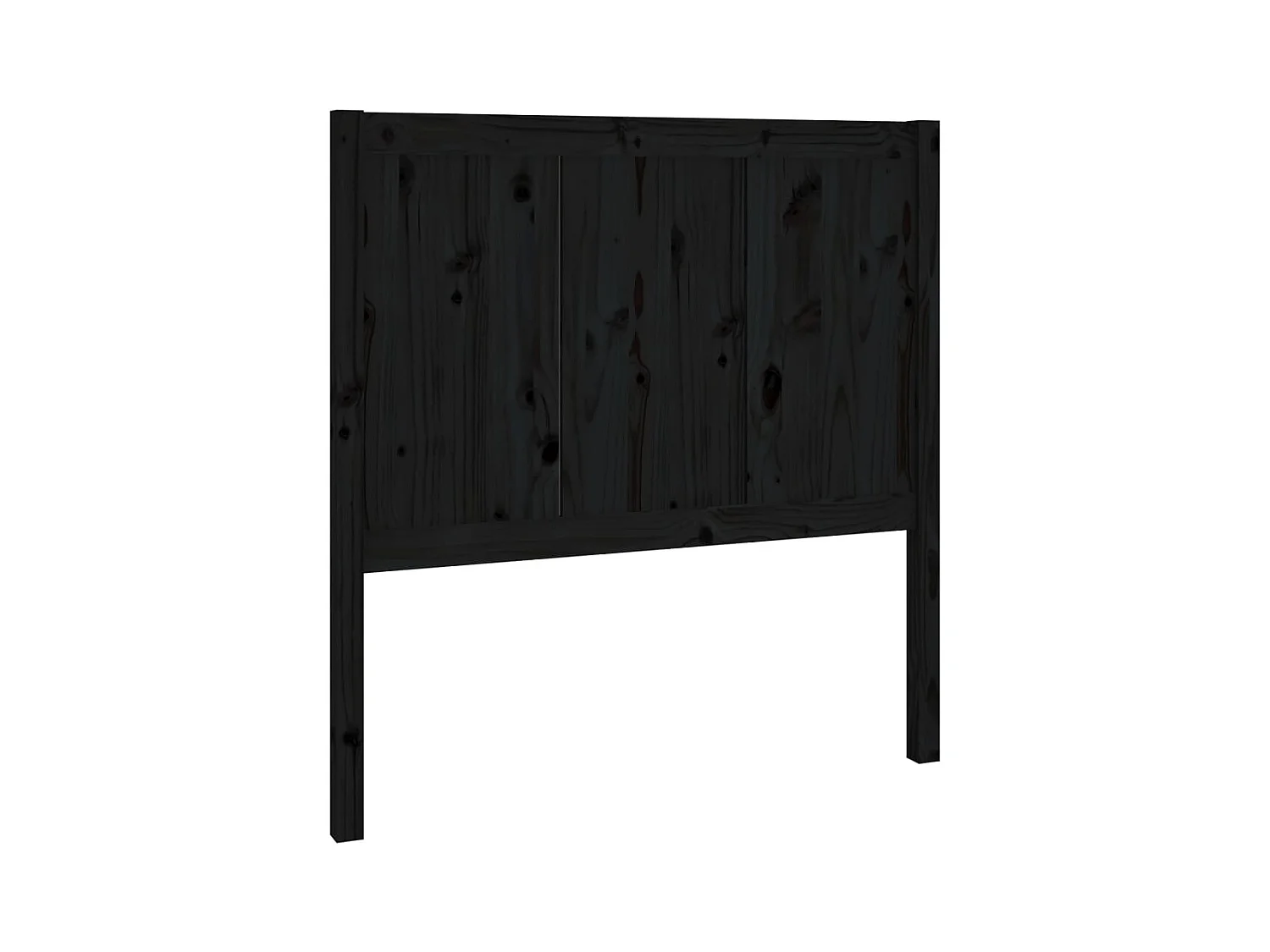 Kopfteil Schwarz 95,5x4x100 cm Massives Kiefernholz