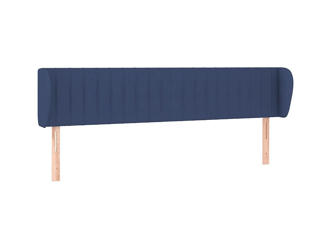 Tête de lit avec oreilles Bleu 183x23x78/88 cm Tissu