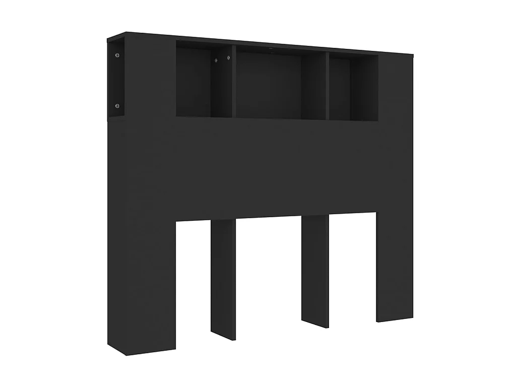 Hoofdbordkast Zwart 120x18,5x104,5 cm