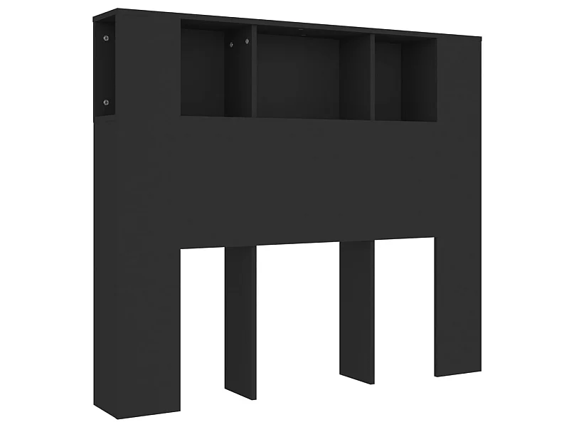 Armoire de tête de lit Noir 120x18,5x104,5 cm