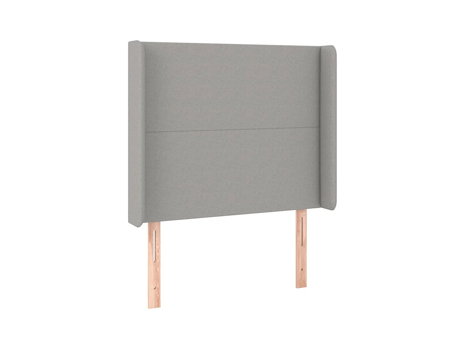 Kopfteil mit Ohren Hellgrau 83x16x118/128 cm Stoff
