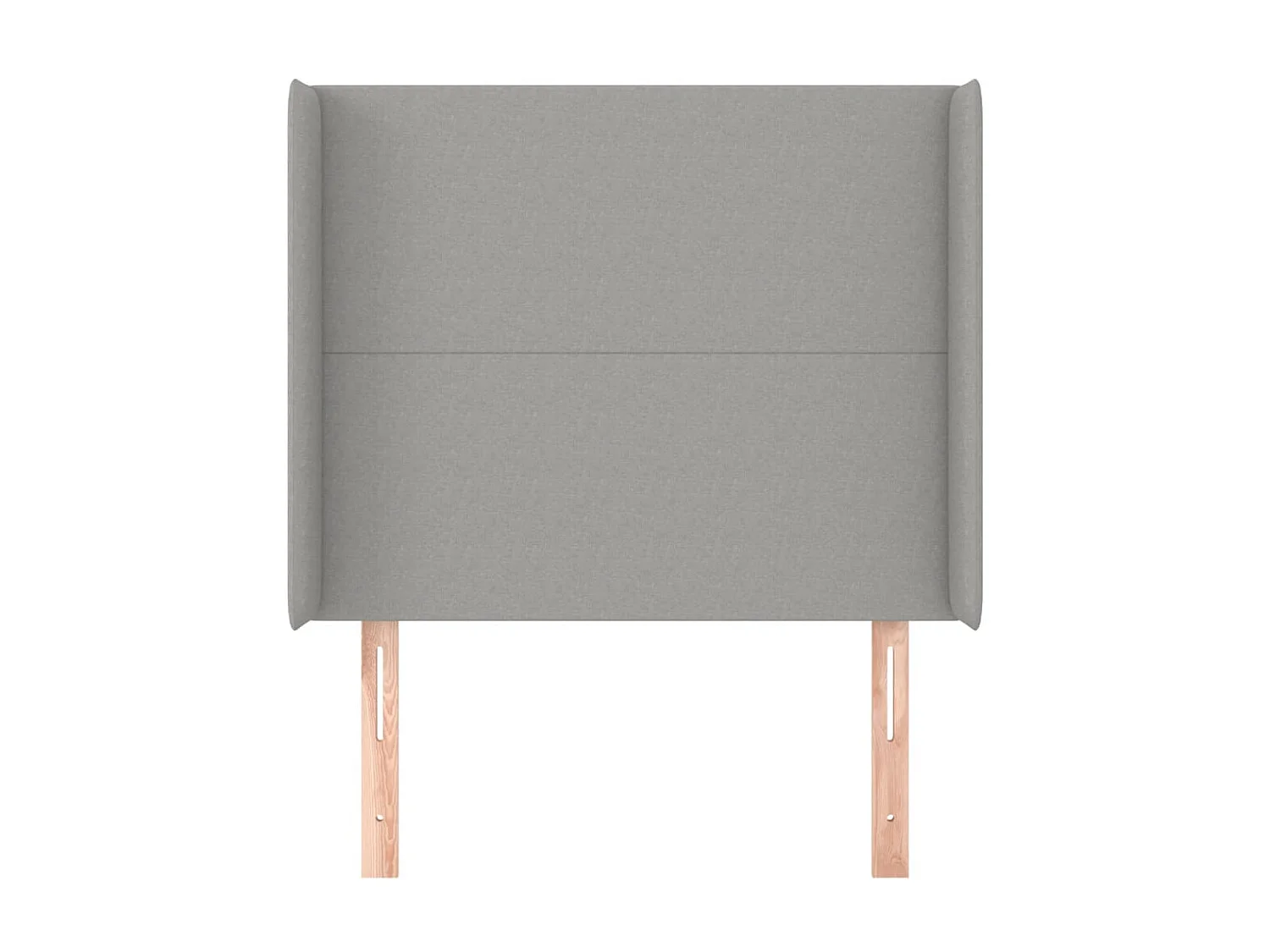 Tête de lit avec oreilles Gris clair 83x16x118/128 cm Tissu