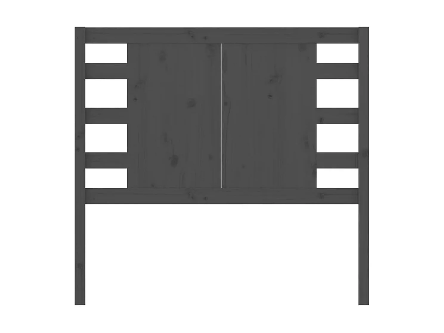 Kopfteil Grau 81x4x100 cm Massives Kiefernholz