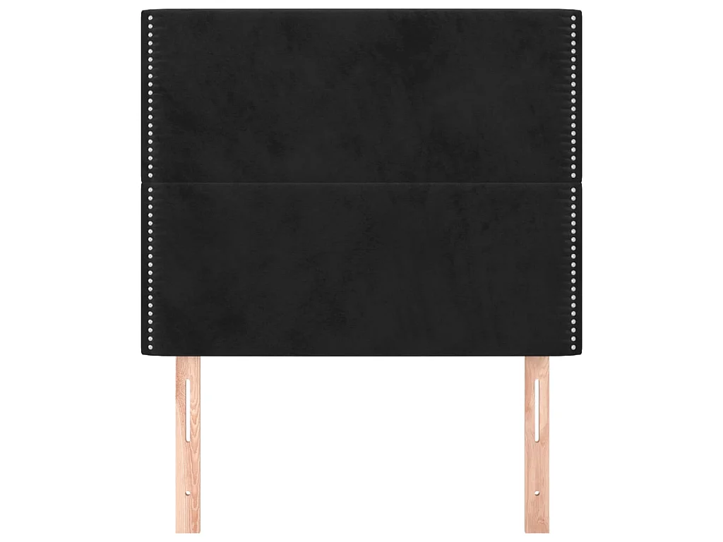 Têtes de lit 2 pcs Noir 100x5x78/88 cm Velours