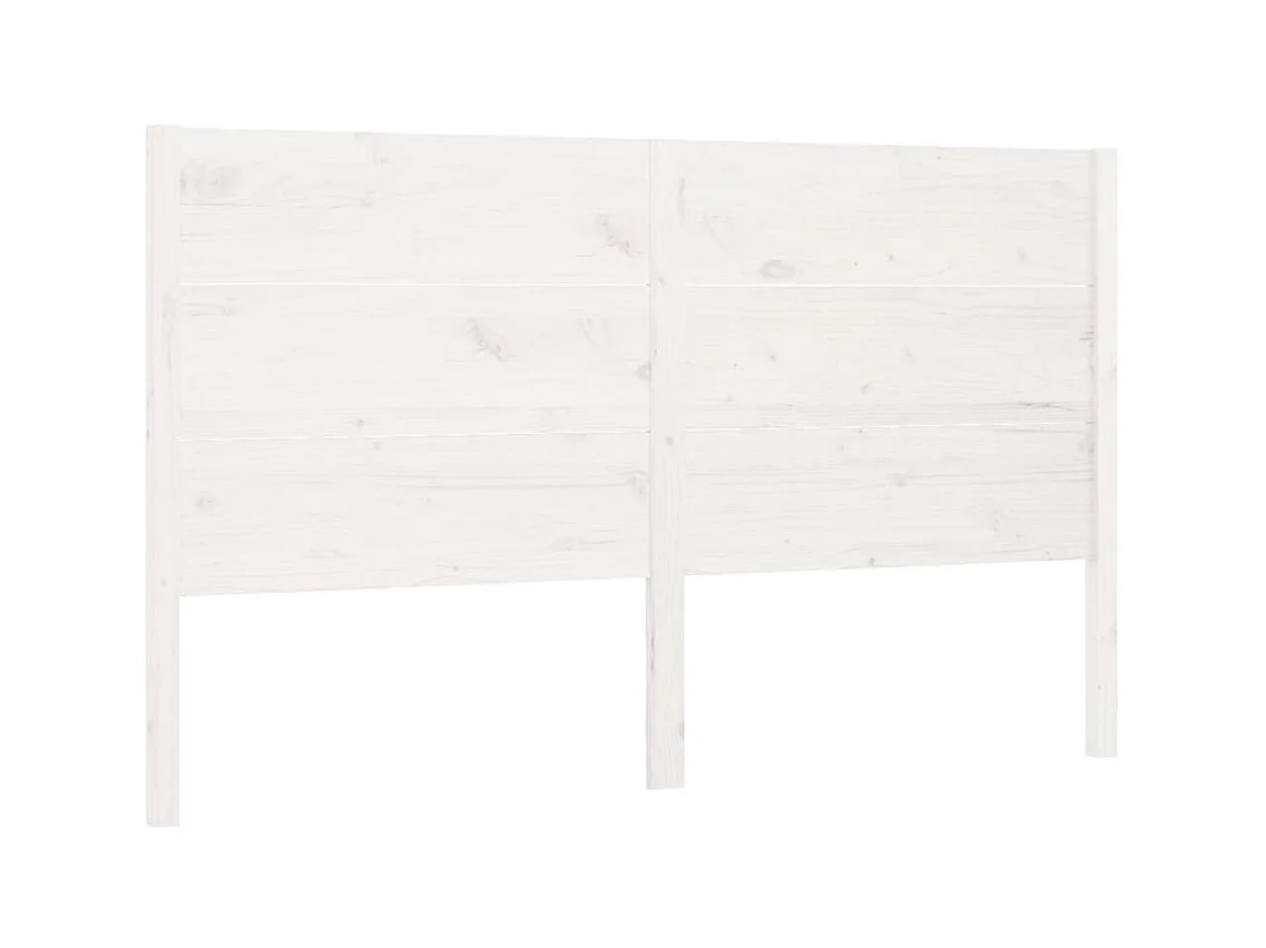 Tête de lit Blanc 206x4x100 cm Bois massif de pin