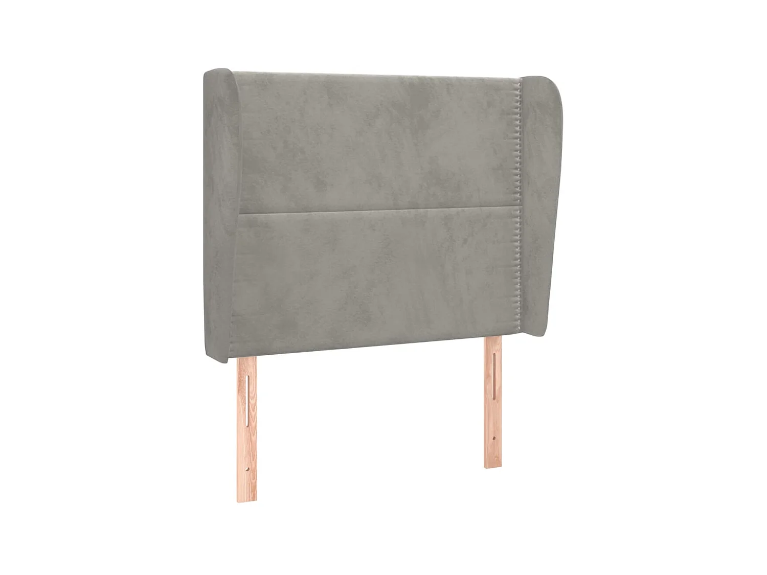 Tête de lit avec oreilles Gris clair 93x23x118/128 cm Velours