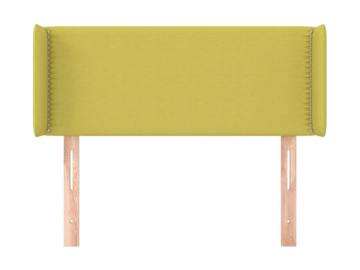 Tête de lit avec oreilles Vert 83x16x78/88 cm Tissu