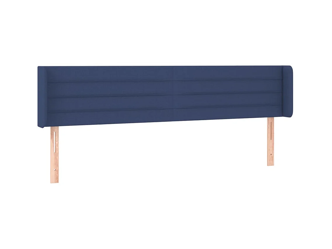 Hoofdbord met oren Blauw 163x16x78/88 cm Stof