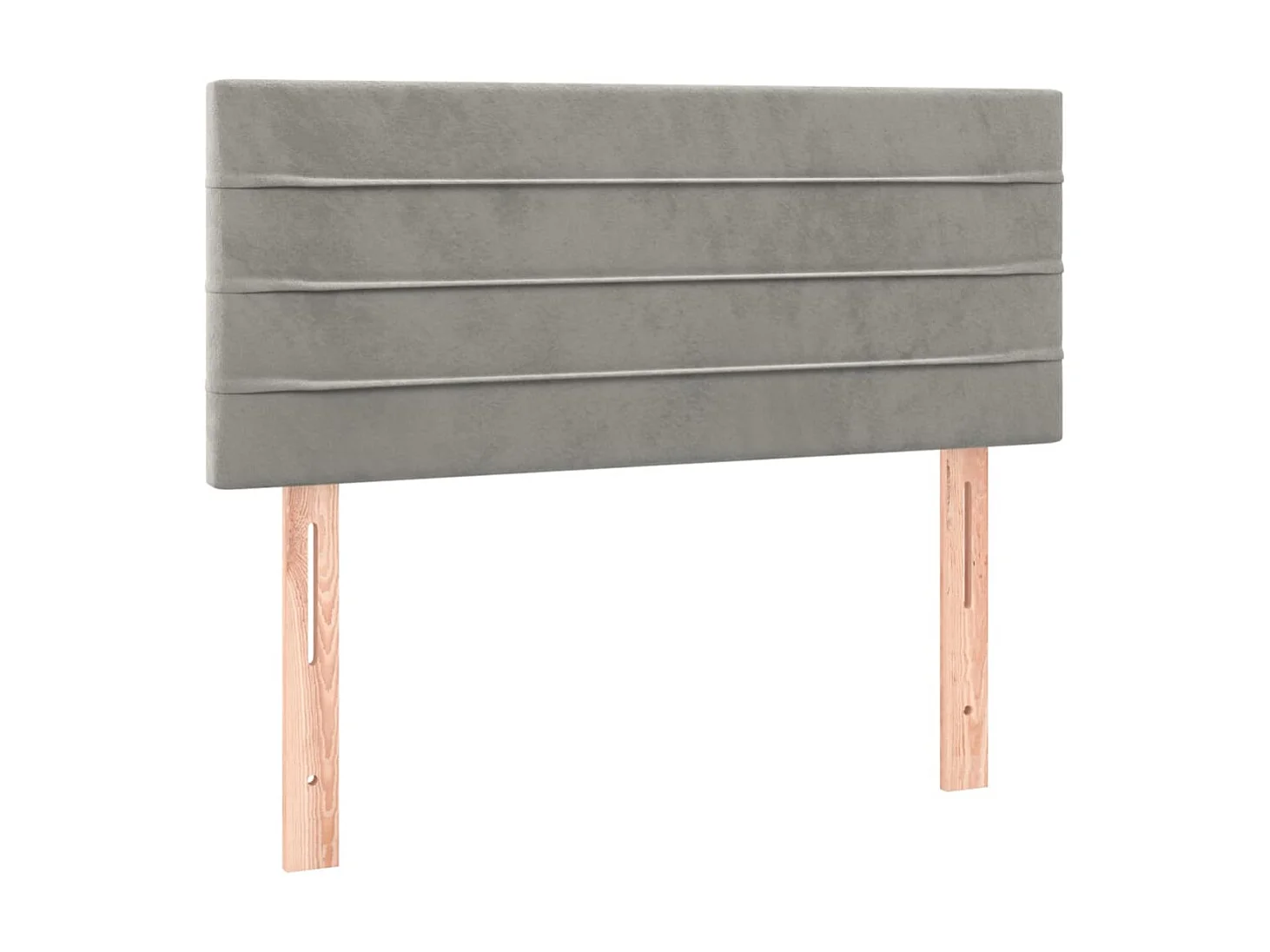 Tête de lit à LED Gris clair 100x5x78/88 cm Velours