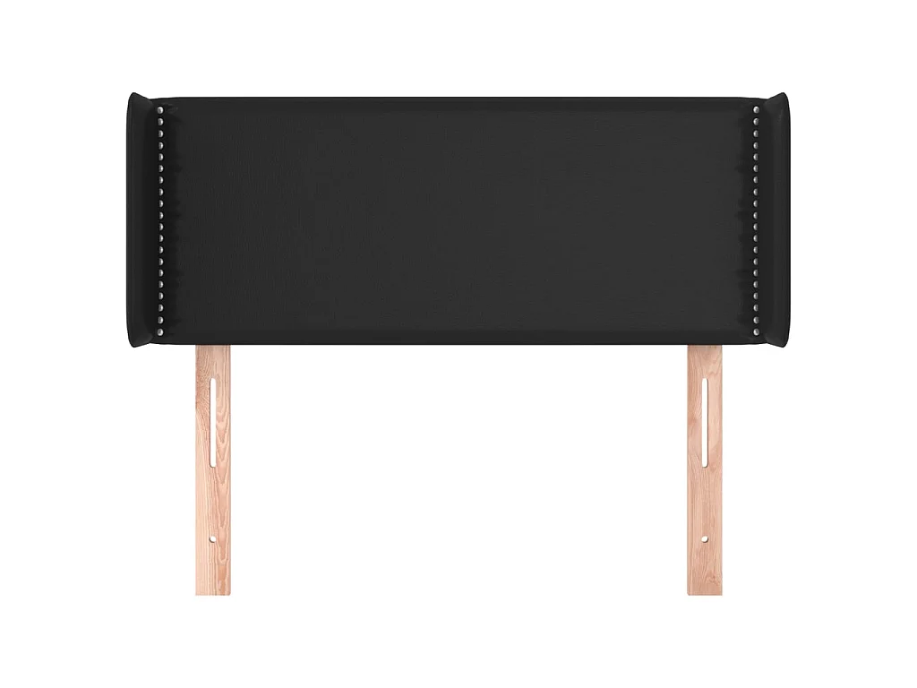 Cabecero con orejas Negro 103x16x78/88 cm Polipiel