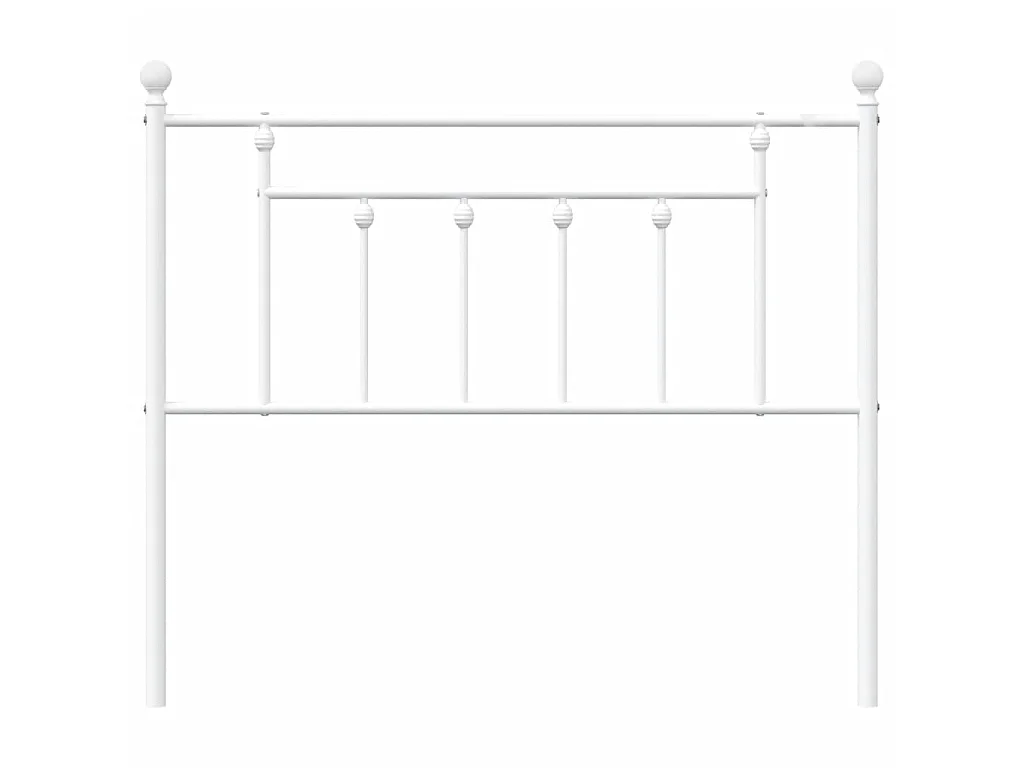 Kopfteil aus weißem Metall, 100 cm