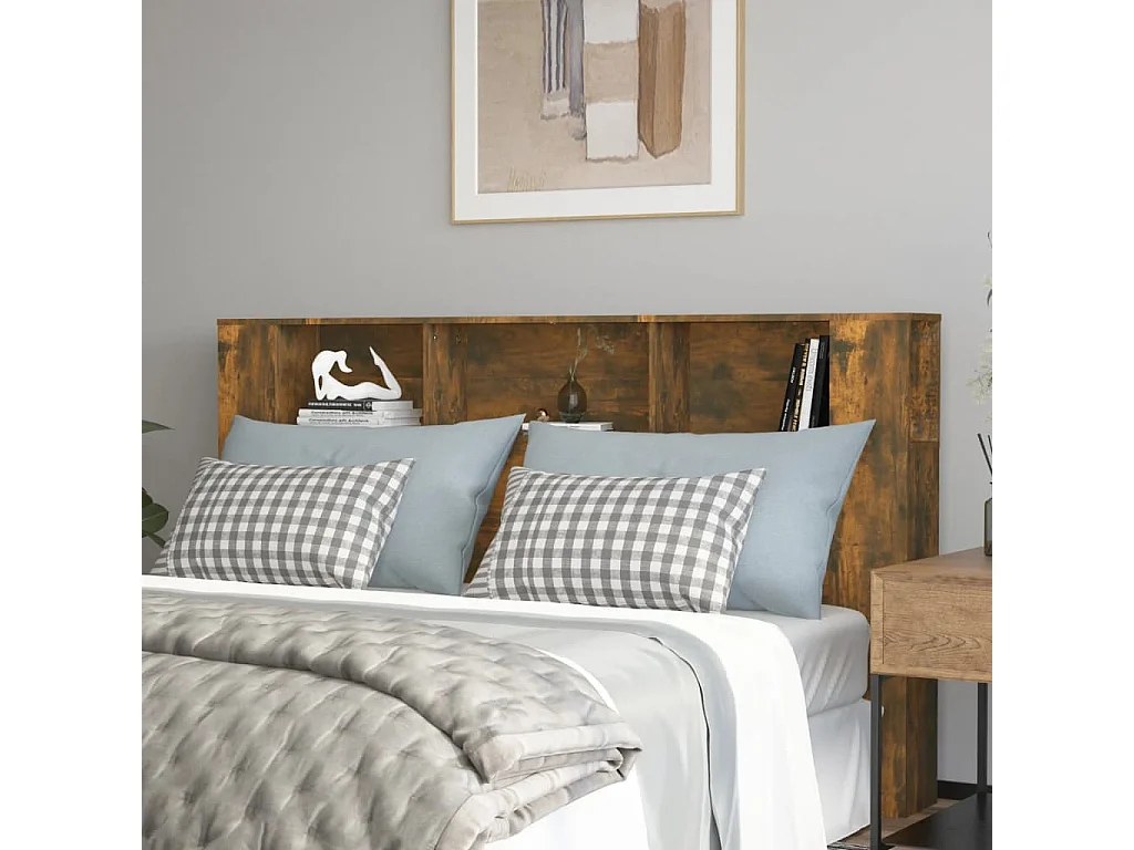 Mobile testiera Rovere affumicato 180x18,5x104,5 cm