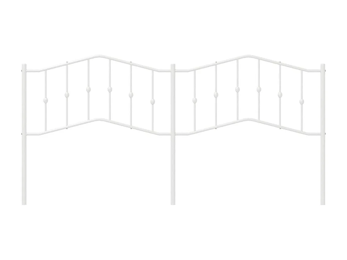 Testiera in metallo bianco 200 cm