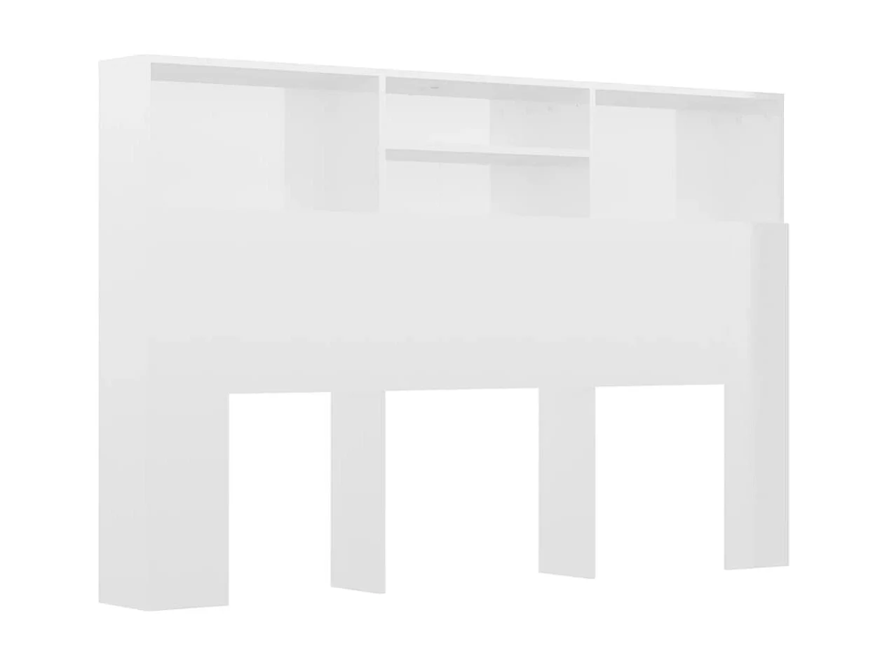 Mobile testiera Bianco lucido 160x19x103,5 cm