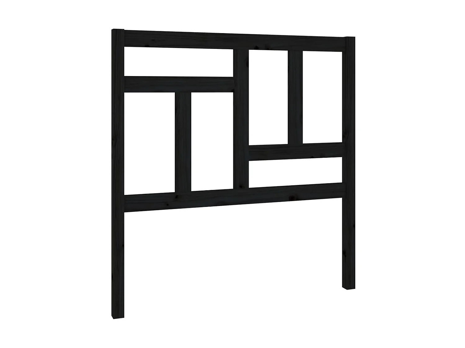 Tête de lit Noir 80,5x4x100 cm Bois massif de pin