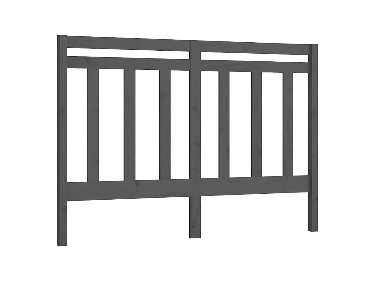 Tête de lit Gris 146x4x100 cm Bois massif de pin