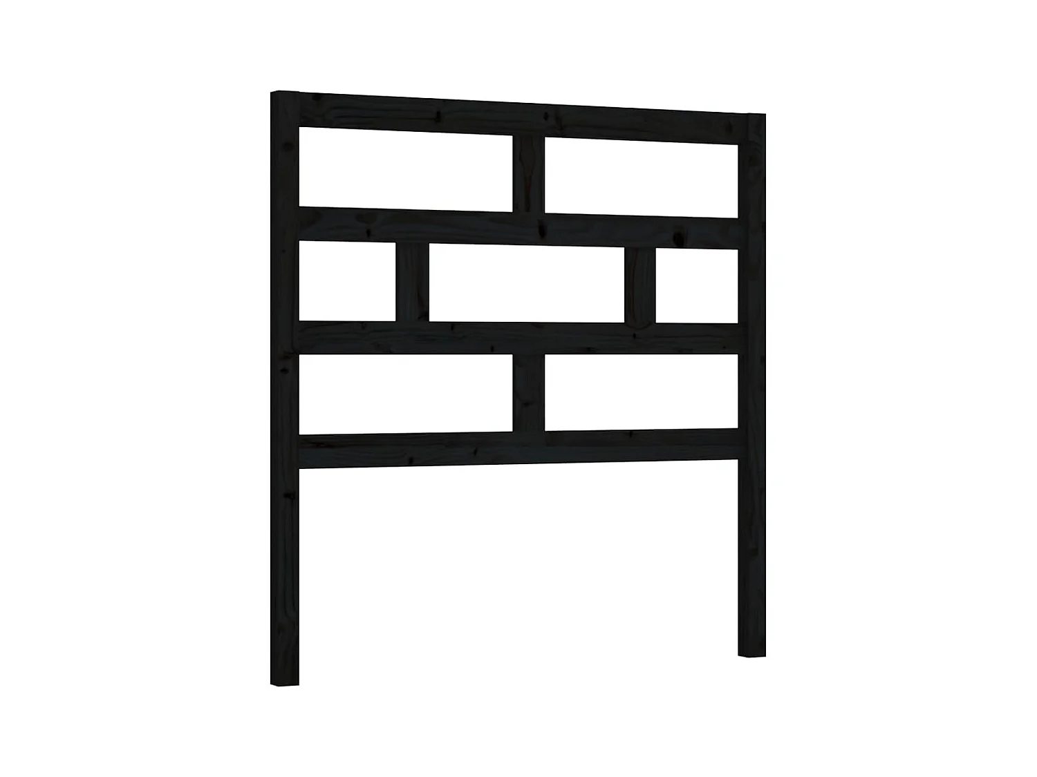 Kopfteil Schwarz 96x4x100 cm Massives Kiefernholz