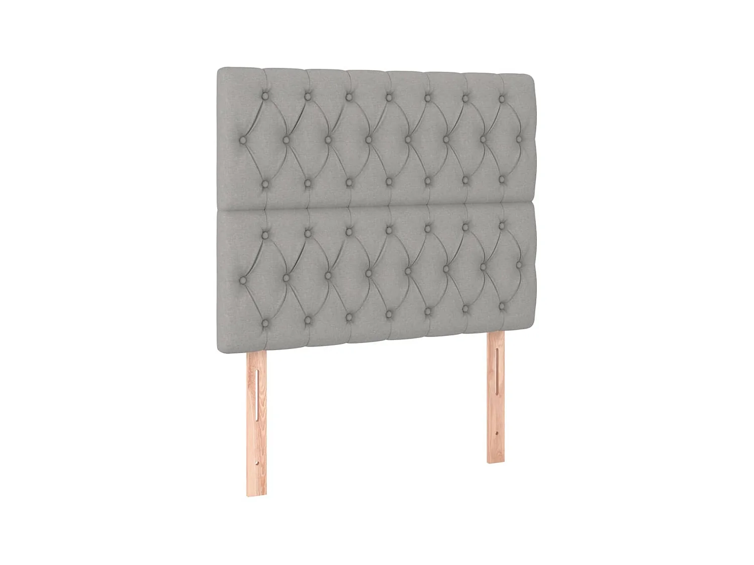 Testiere 2 pz Tessuto Grigio Chiaro 90x7x78/88 cm