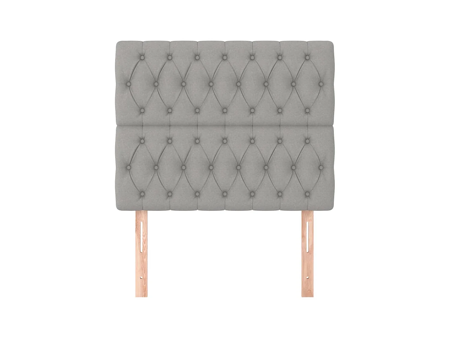 Testiere 2 pz Tessuto Grigio Chiaro 90x7x78/88 cm