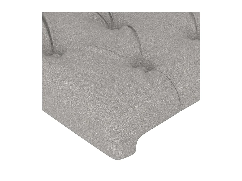 Testiere 2 pz Tessuto Grigio Chiaro 90x7x78/88 cm