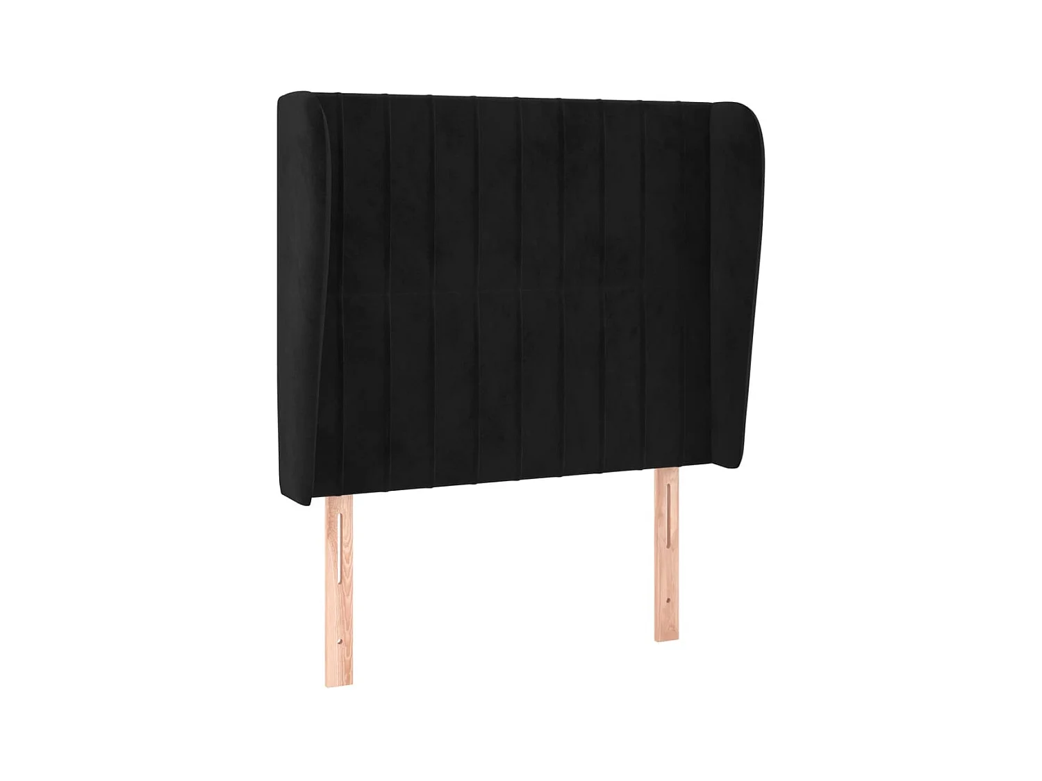 Tête de lit avec oreilles Noir 83x23x118/128 cm Velours