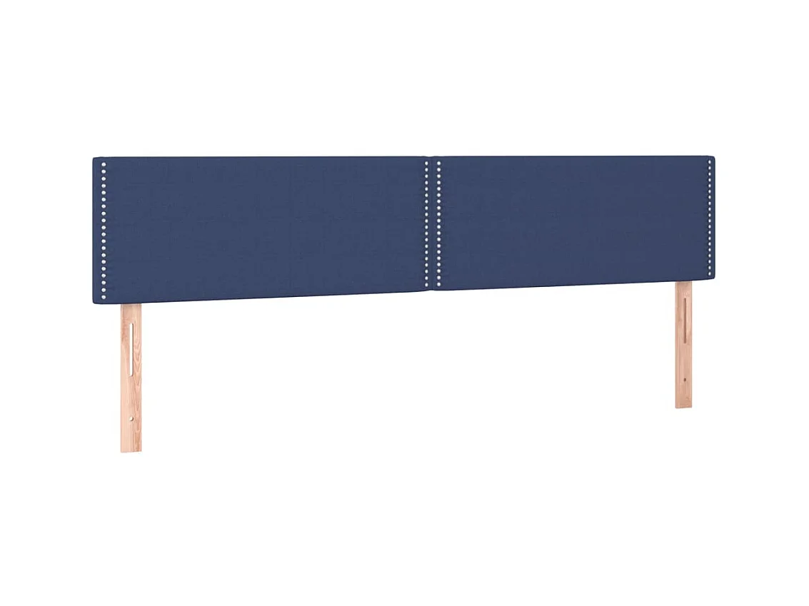 Têtes de lit 2 pcs Bleu 100x5x78/88 cm Tissu