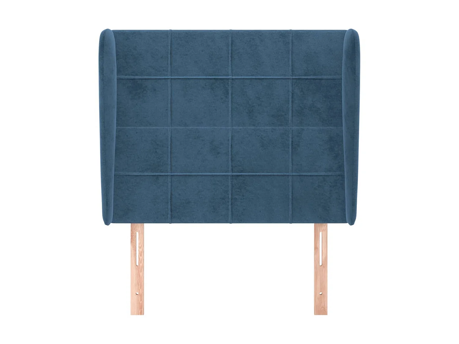 Tête de lit avec oreilles Bleu foncé 103x23x118/128 cm Velours