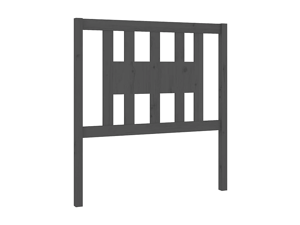 Hoofdbord Grijs 81x4x100 cm Massief grenenhout