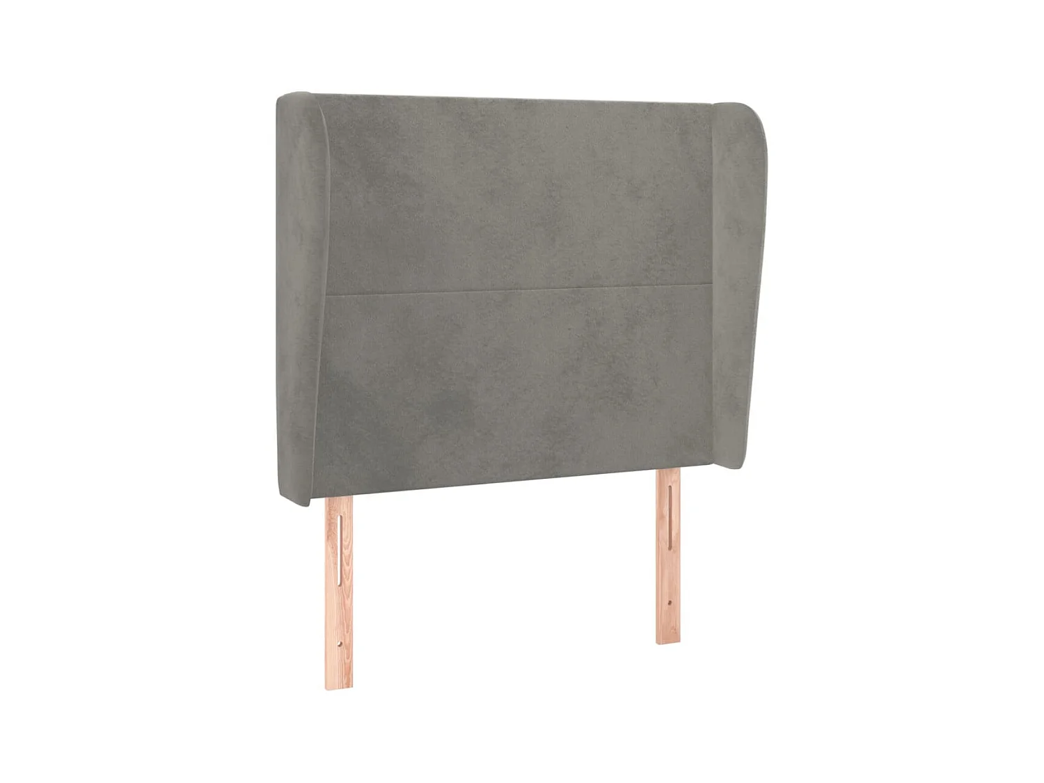 Tête de lit avec oreilles Gris clair 103x23x118/128 cm Velours