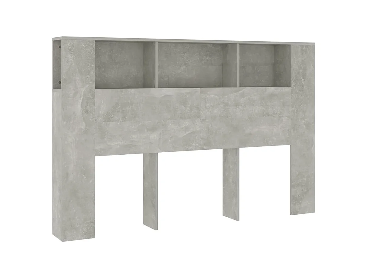 Hoofdbordkast Betongrijs 160x18,5x104,5 cm