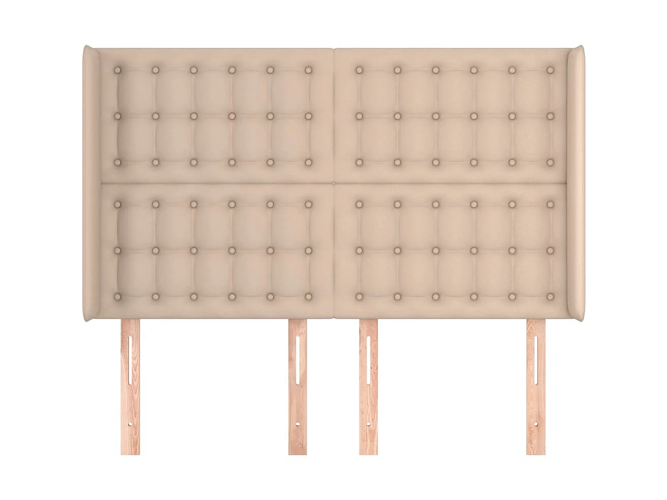 Tête de lit avec oreilles Cappuccino 147x16x118/128 cm