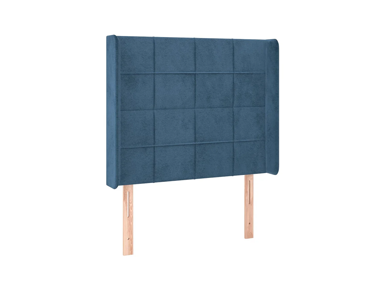 Cabecero con orejas Azul oscuro 103x16x118/128 cm Terciopelo