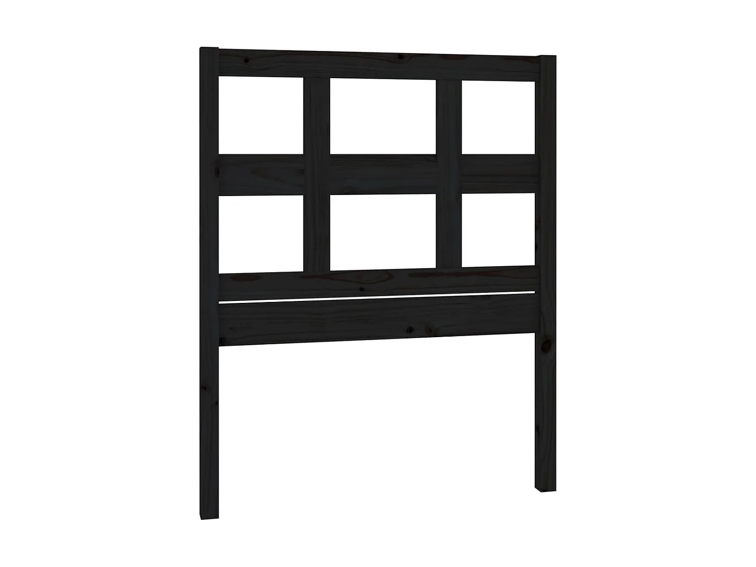 Tête de lit Noir 95,5x4x100 cm Bois massif de pin