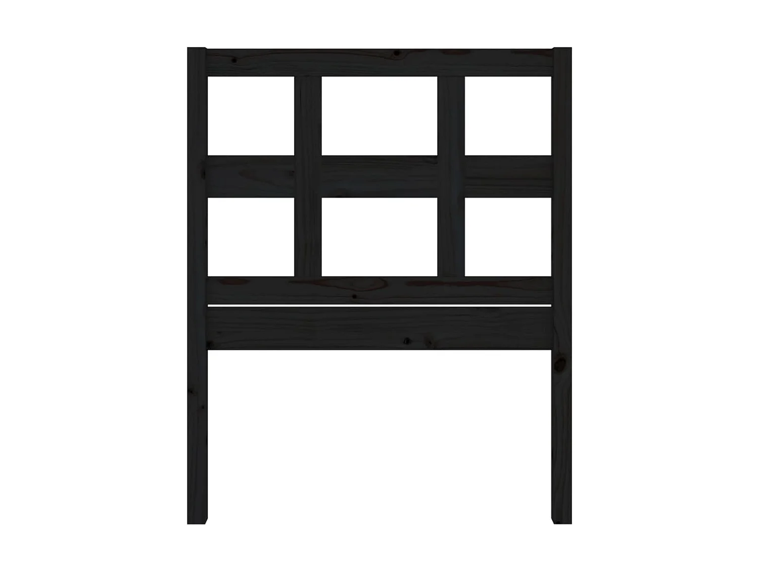 Tête de lit Noir 95,5x4x100 cm Bois massif de pin