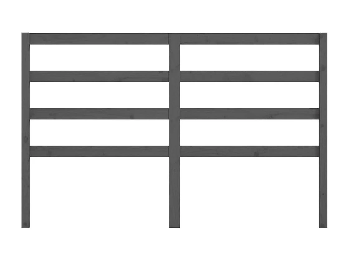 Tête de lit Gris 156x4x100 cm Bois massif de pin