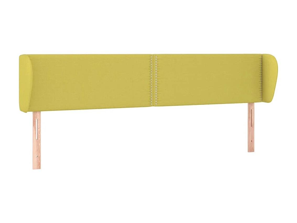 Tête de lit avec oreilles Vert 203x23x78/88 cm Tissu