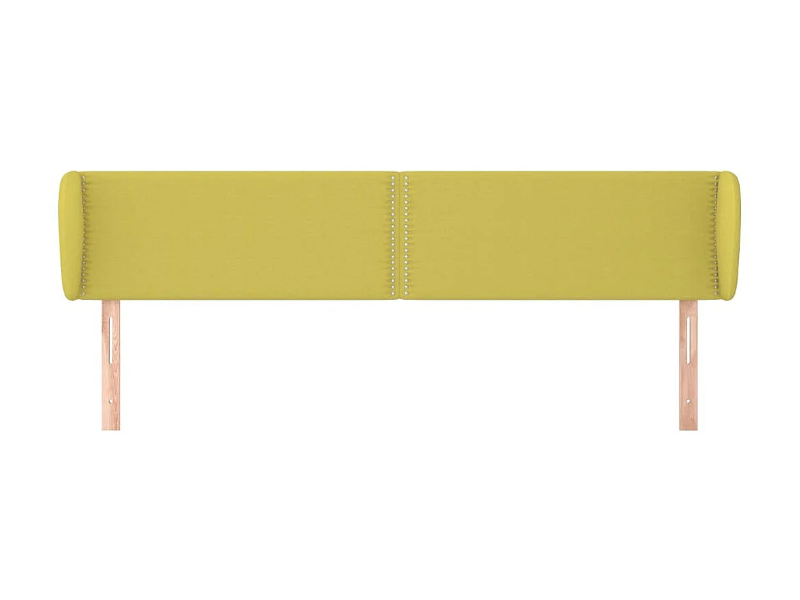 Tête de lit avec oreilles Vert 203x23x78/88 cm Tissu