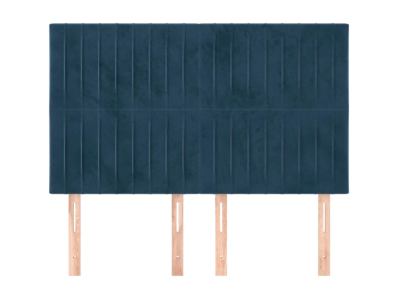 Testiere Letto 4 pz Blu scuro 72x5x78/88 cm Velluto