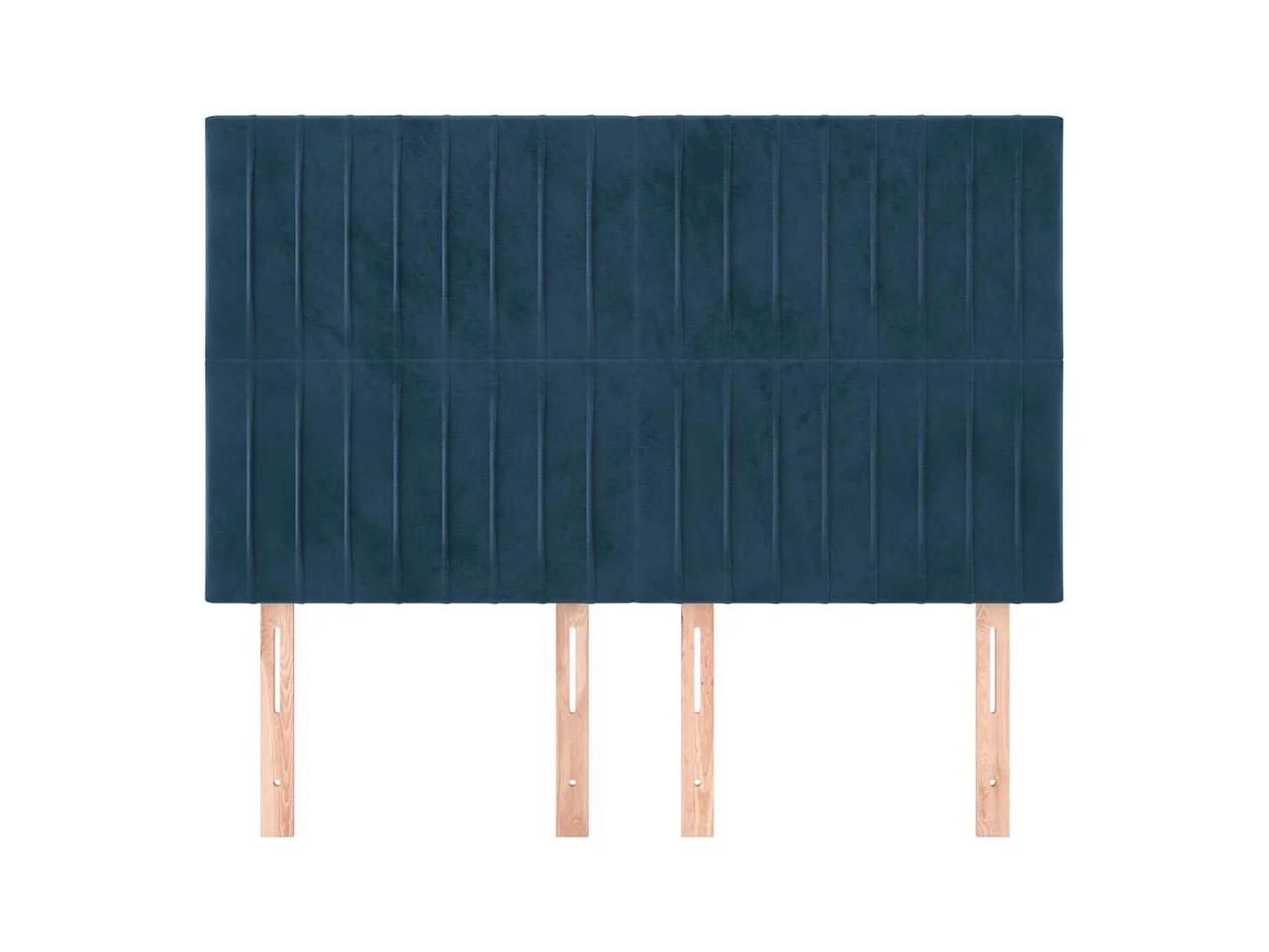 Kopfteile 4 Stk. Dunkelblau 72x5x78/88 cm Samt
