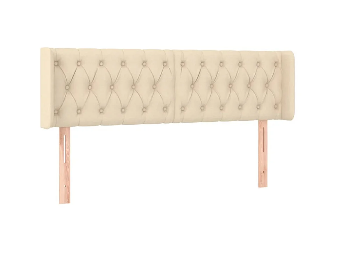 Kopfteil mit Ohren Creme 147x16x78/88 cm Stoff