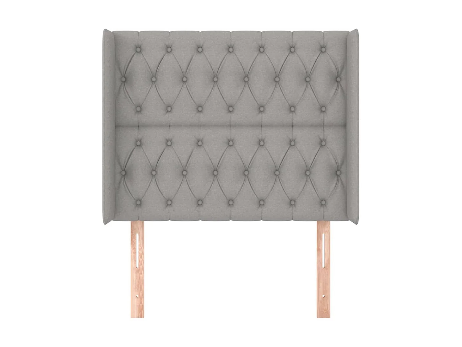 Tête de lit avec oreilles Gris clair 103x16x118/128 cm Tissu