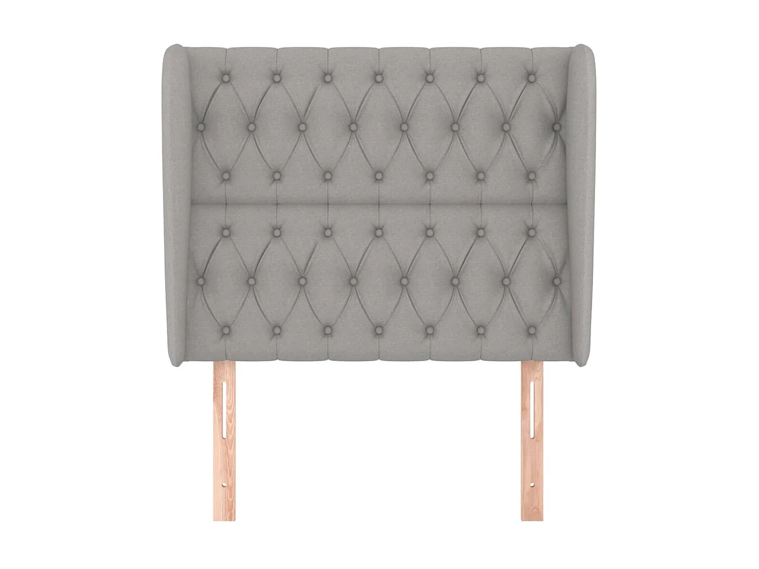 Tête de lit avec oreilles Gris clair 93x23x118/128 cm Tissu