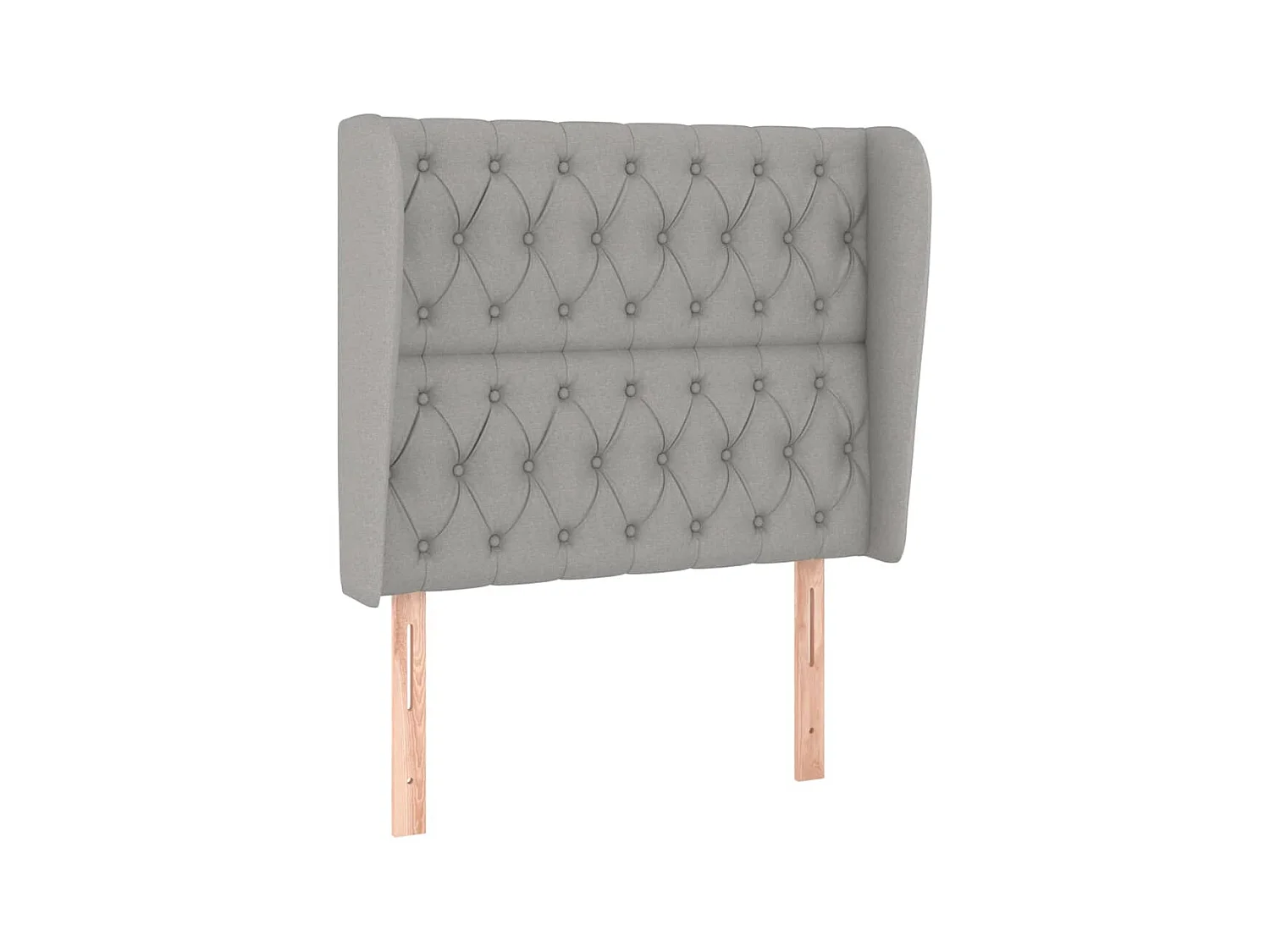 Tête de lit avec oreilles Gris clair 93x23x118/128 cm Tissu