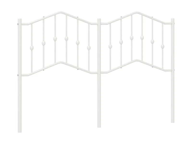 Testiera in metallo bianco 135 cm