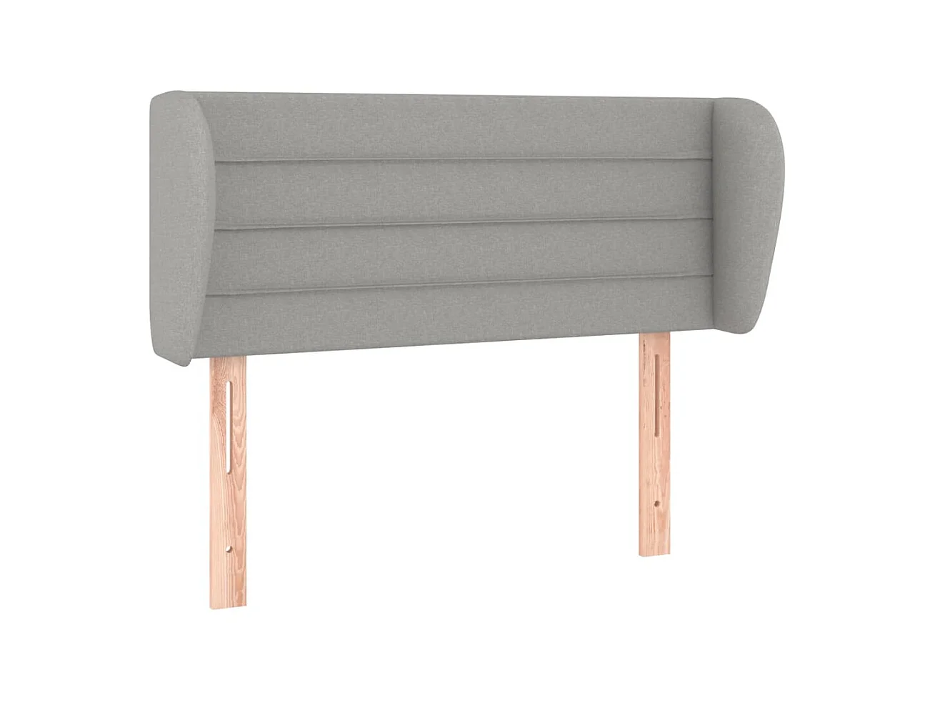Tête de lit avec oreilles Gris clair 83x23x78/88 cm Tissu