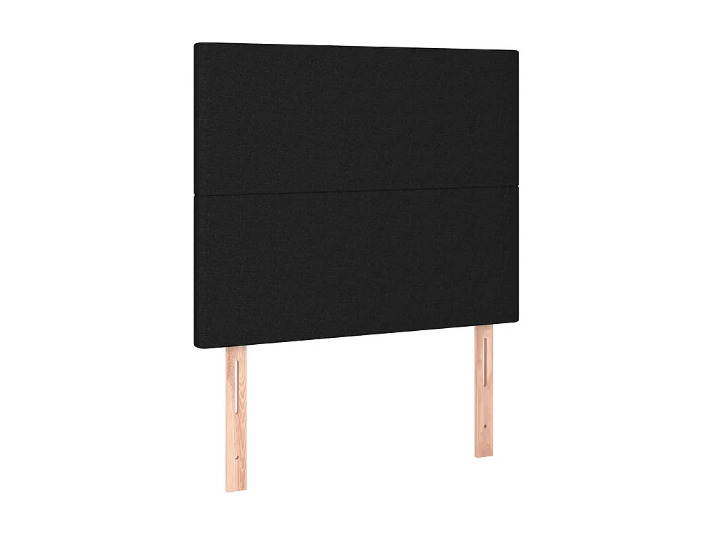Têtes de lit 2 pcs Noir 100x5x78/88 cm Tissu