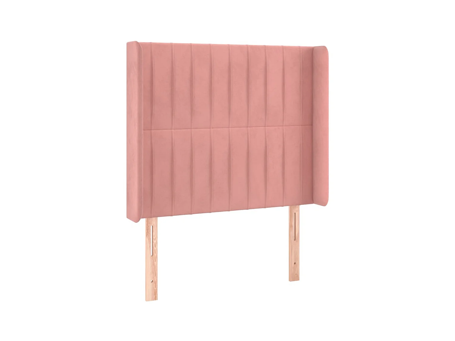 Tête de lit avec oreilles Rose 93x16x118/128 cm Velours