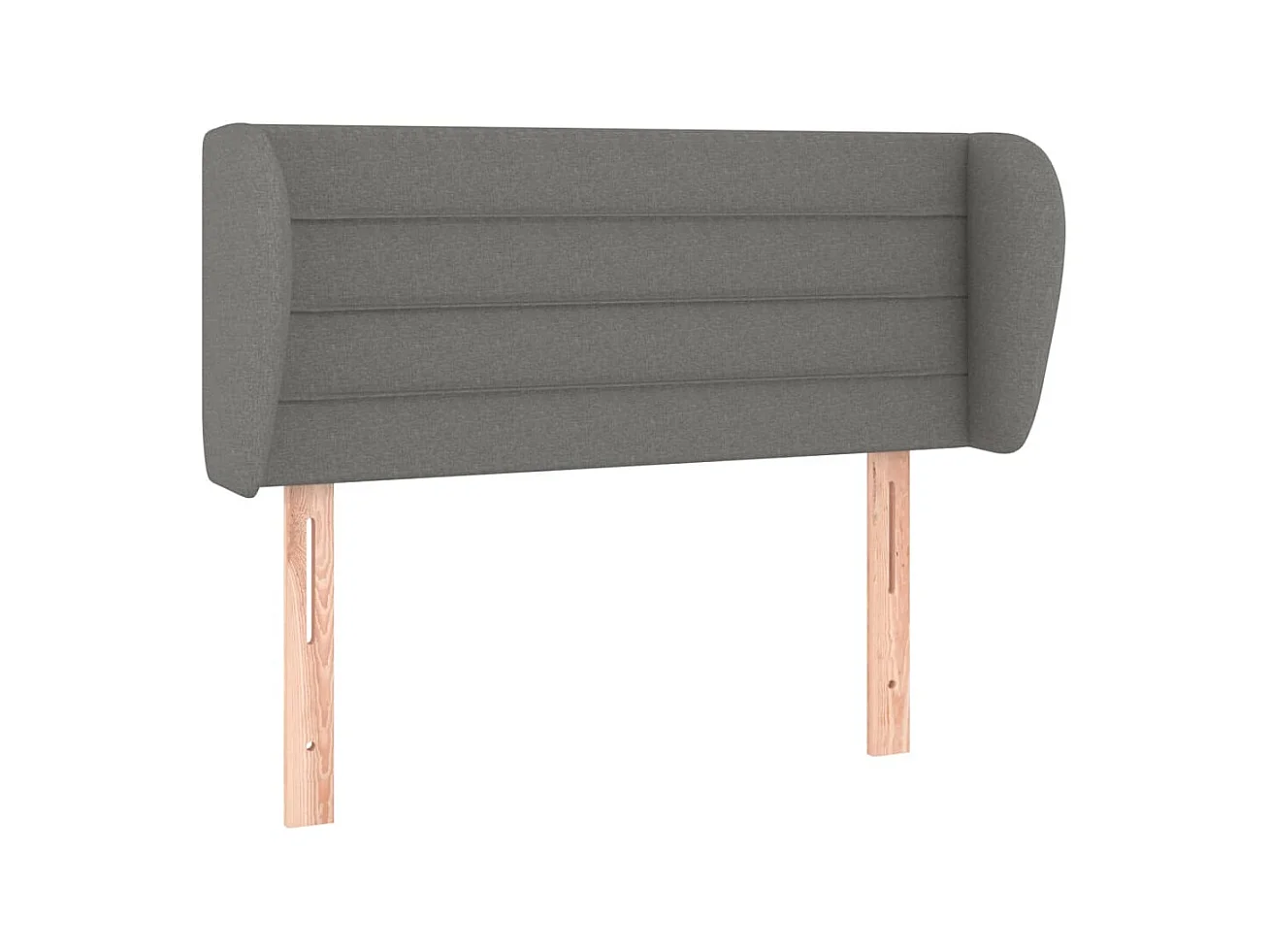 Tête de lit avec oreilles Gris foncé 103x23x78/88 cm Tissu