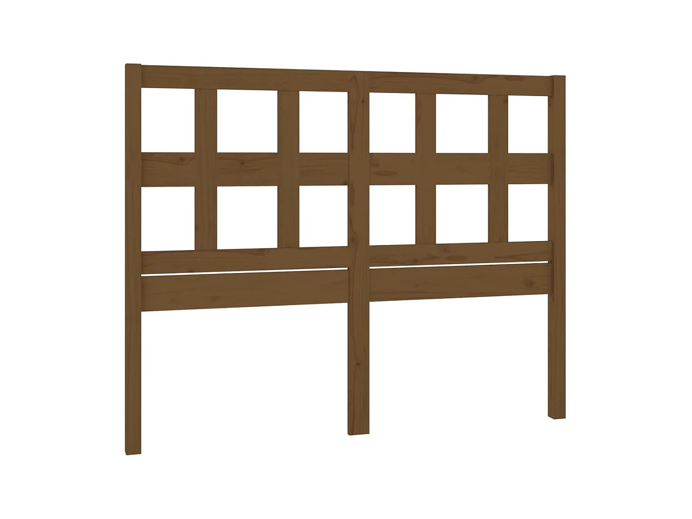 Testiera marrone miele 125,5x4x100 cm Legno di pino massiccio