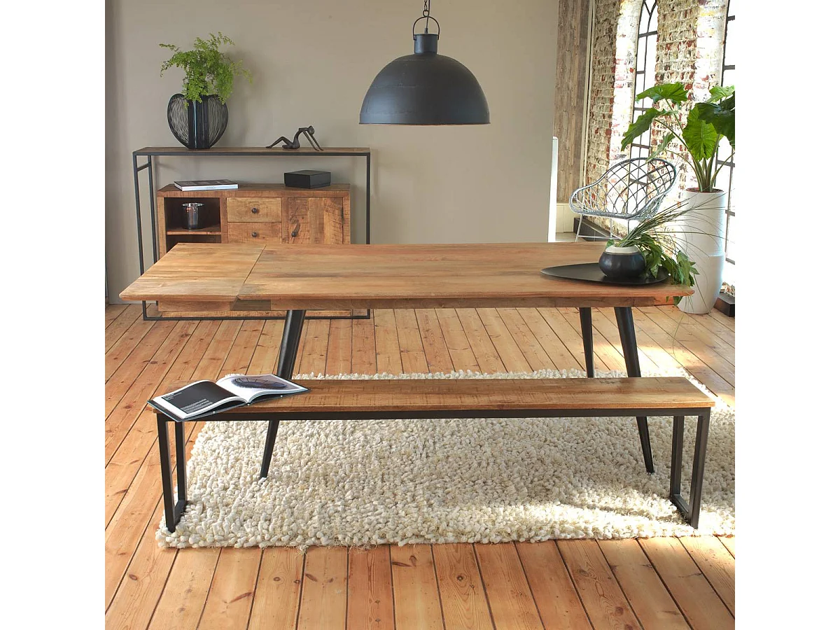 Banc en bois de manguier Charlotte